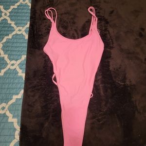 Hot Pink Shein bathing suit